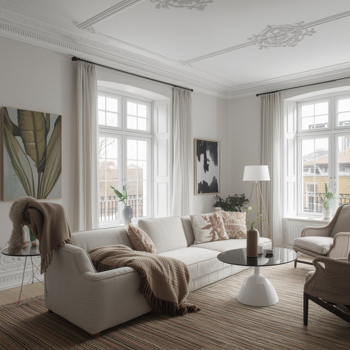 Roligt soveværelse med dæmpede toner